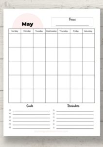free printable may calendar