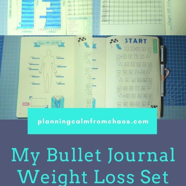 Bullet Journal Weight Loss Set Up