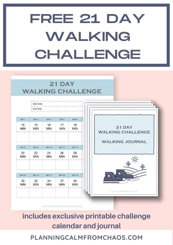 21 Day Walking Challenge Planning Calm From Chaos