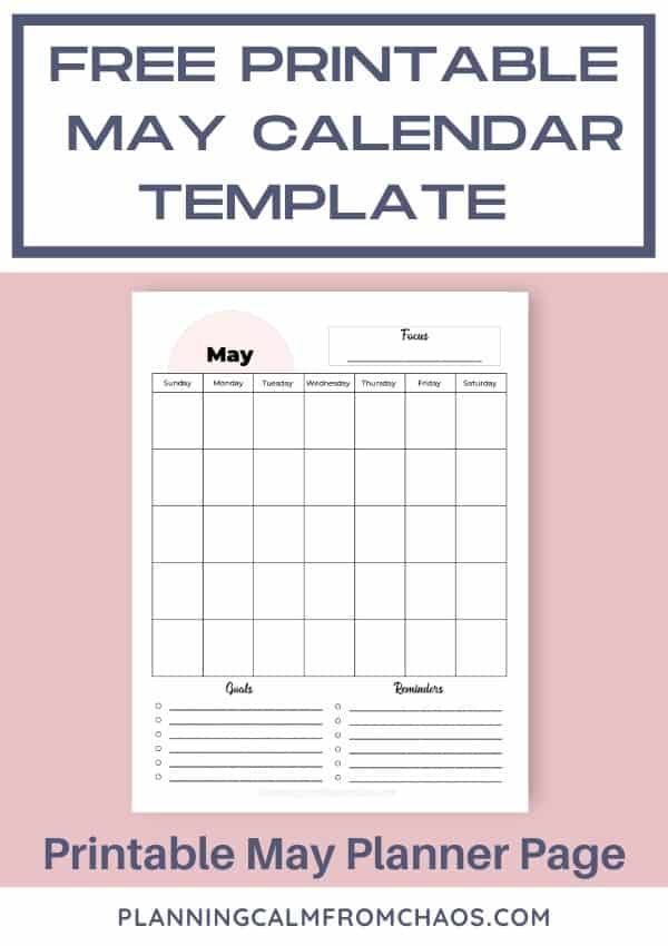 free may calendar template