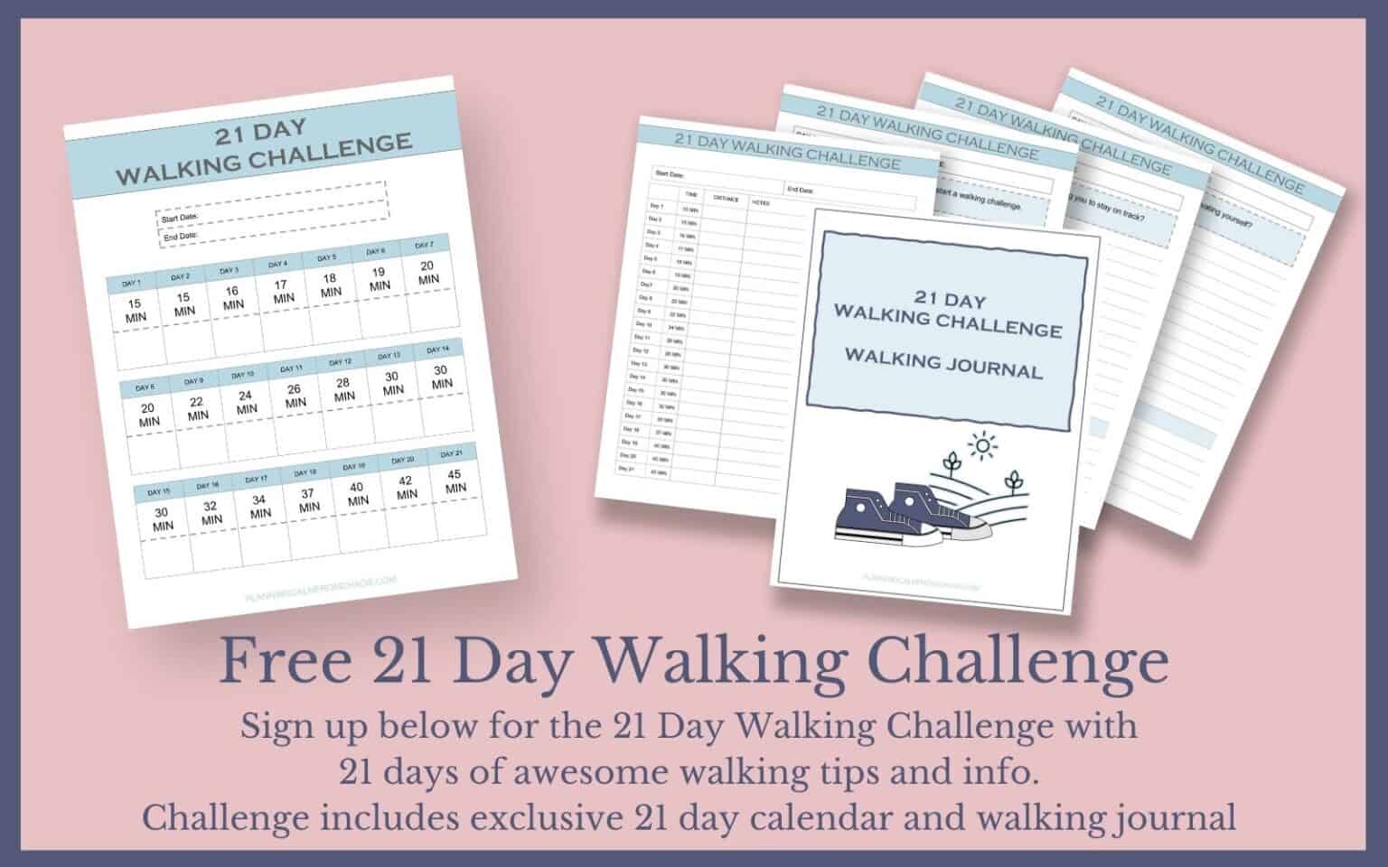 21 Day Walking Challenge Planning Calm From Chaos